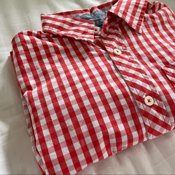 Boy’s 10/12 Gingham Print Button Down - Picture 8 of 9